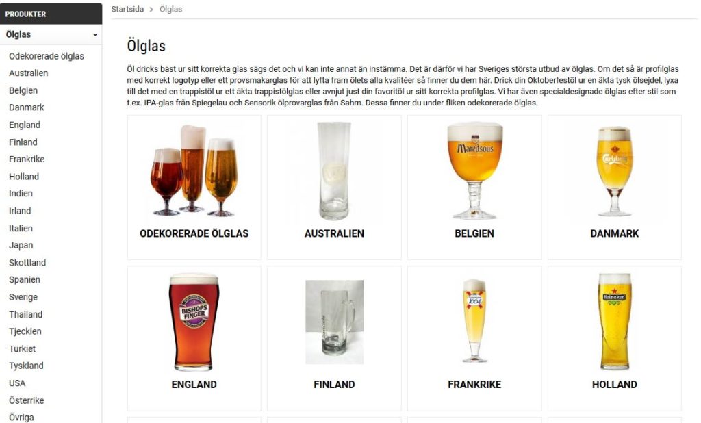 Ölglas på Barshopen.com