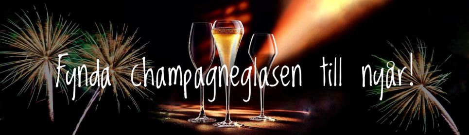 Champagneglas Nyår på Barshopen