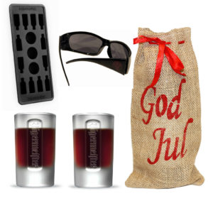 Julpresentpack Jägermeister, glasögon, isform, 2 st shotglas